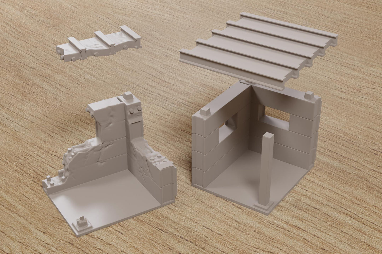 Wargaming Terrain Abandoned Concrete Guard Posts (set of 2) Various Scales Historical Wargaming Modern (US tariffs are pre-paid by us)
