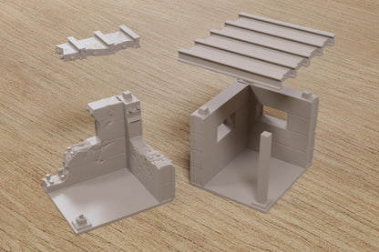 Wargaming Terrain Abandoned Concrete Guard Posts (set of 2) Various Scales Historical Wargaming Modern (US tariffs are pre-paid by us)