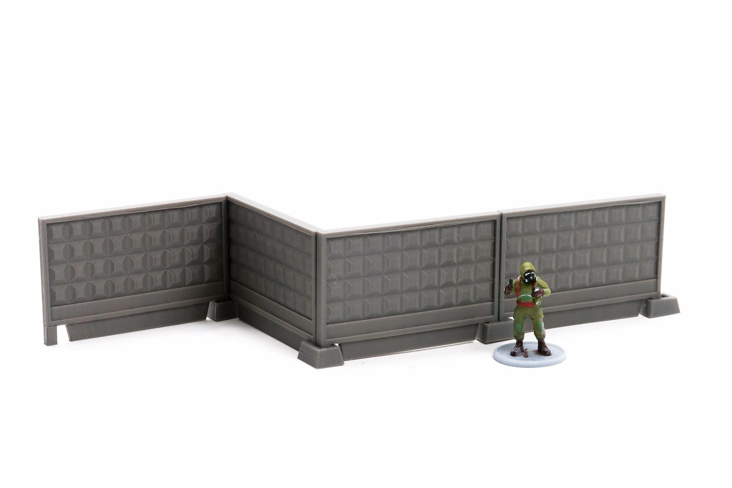 Wargaming Terrain Soviet Era Concrete Wall Set (set of 10) Various Scales Historical Wargaming Modern (US tariffs are pre-paid by us)
