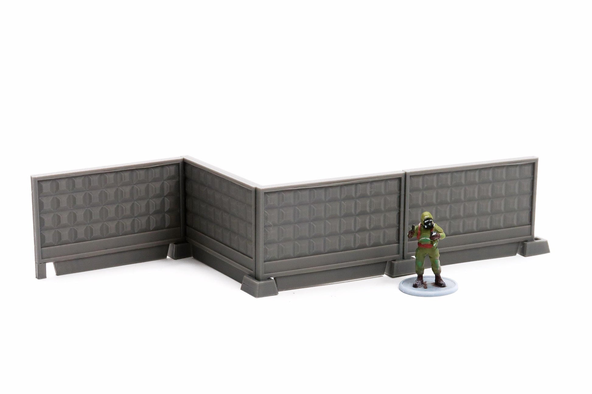 Wargaming Terrain Soviet Era Concrete Wall Set (set of 10) Various Scales Historical Wargaming Modern (US tariffs are pre-paid by us)