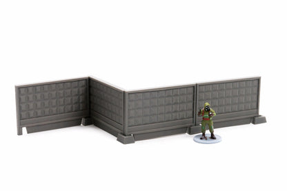 Wargaming Terrain Soviet Era Concrete Wall Set (set of 10) Various Scales Historical Wargaming Modern (US tariffs are pre-paid by us)