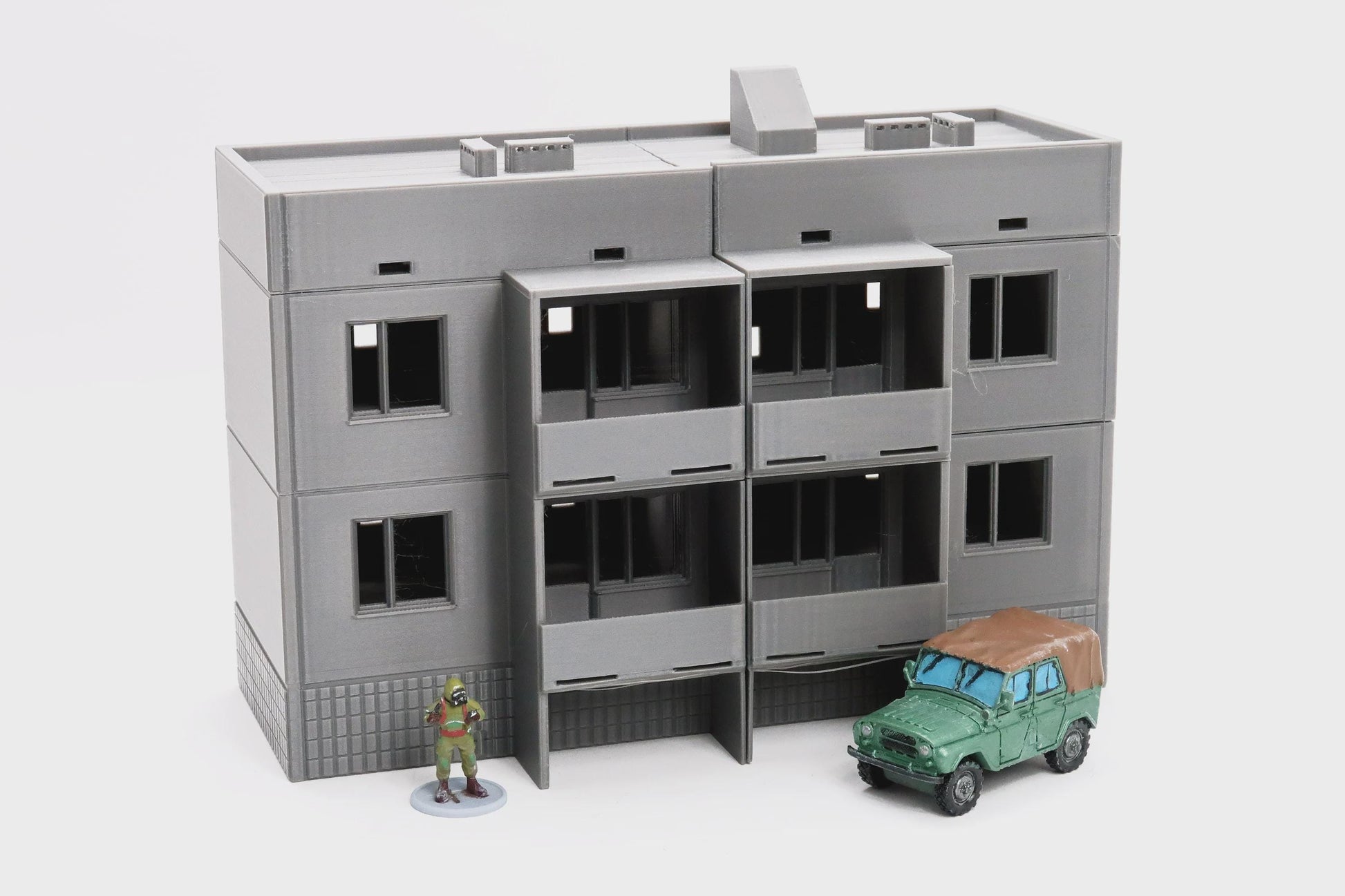 Wargaming Terrain Eastern European Soviet Block Apartments Type 2 Various Scales Historical Wargaming Modern (US tariffs are pre-paid by us)