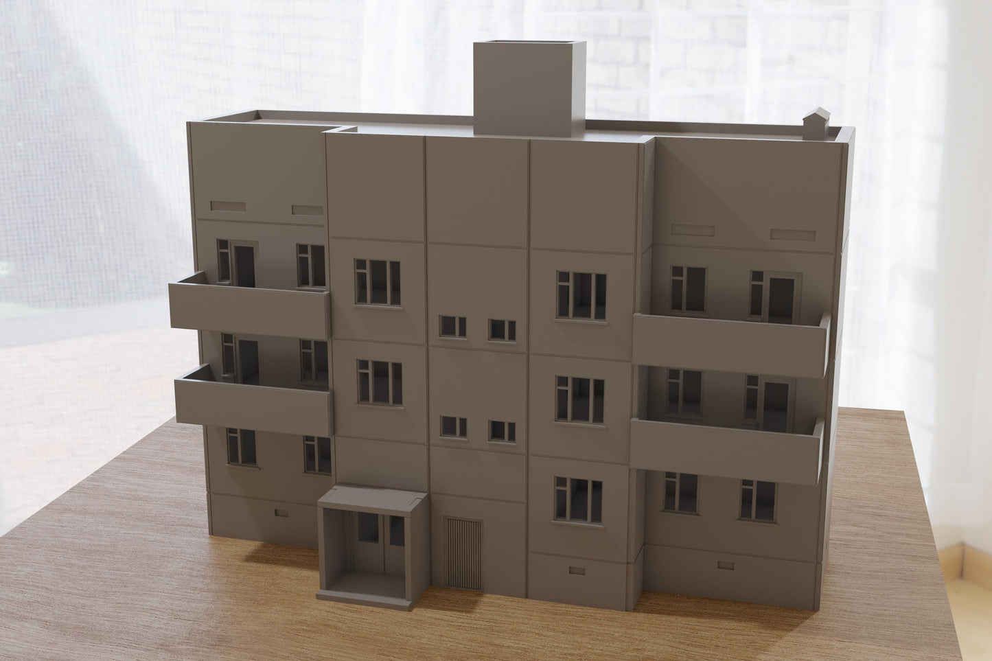 Wargaming Terrain Eastern European Apartments (3 storey,1 model) Various Scales Historical Wargaming Modern (US tariffs are pre-paid by us)