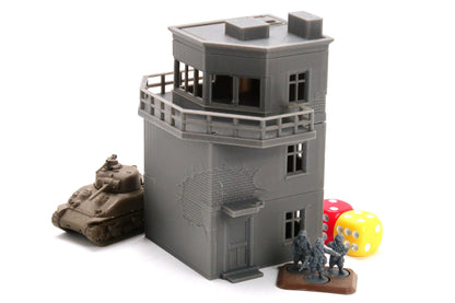 Wargaming Terrain WWII Airfield Control Tower Various Scales Historical Wargaming (US tariffs are pre-paid by us)