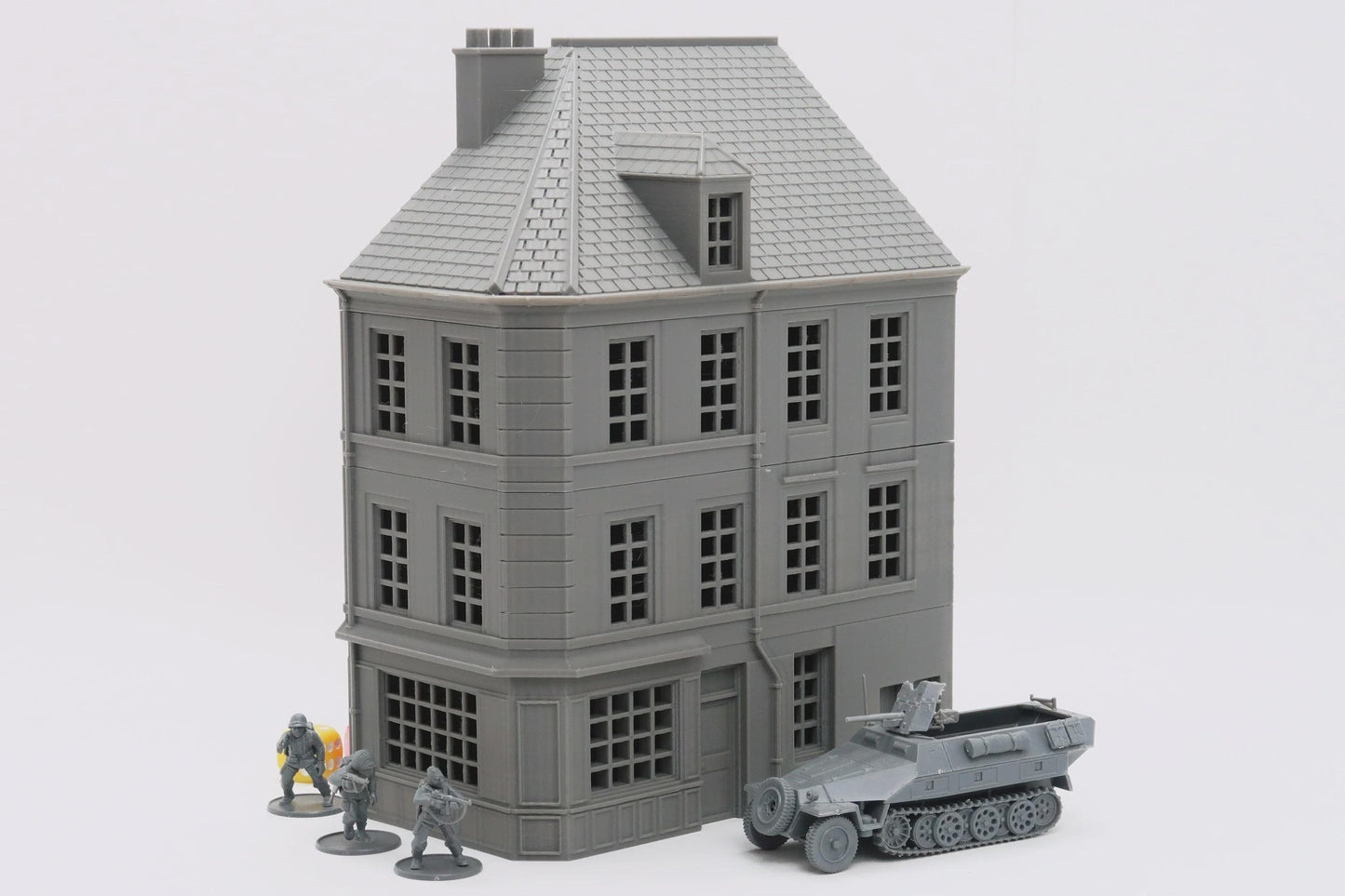 Wargaming Terrain WWII Caen Corner Building 1 Various Scales Historical Wargaming (US tariffs are pre-paid by us)