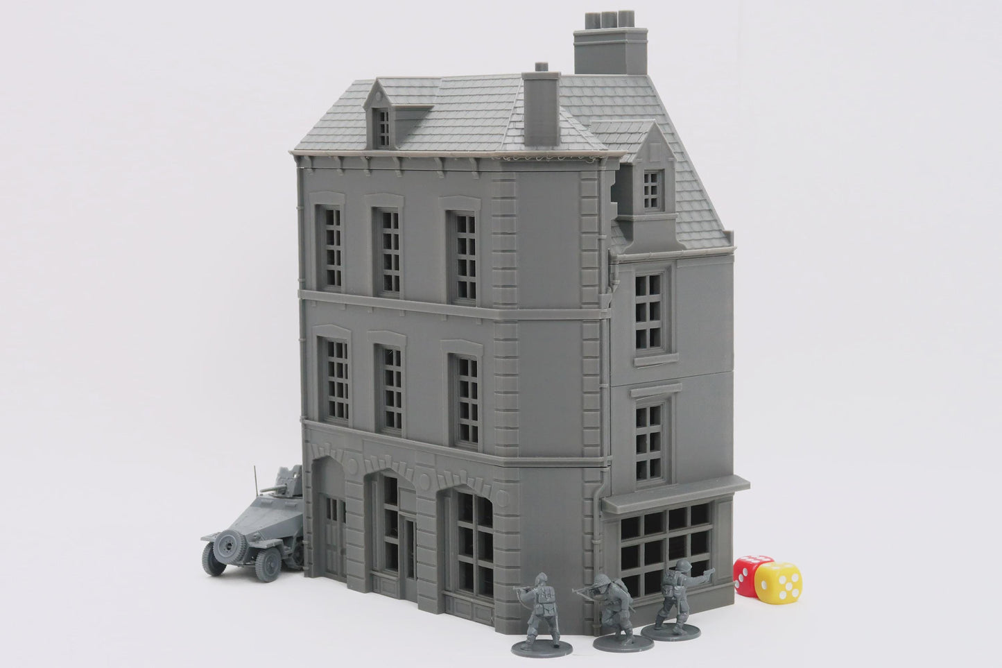 Wargaming Terrain WWII Caen Corner Building 2 Various Scales Historical Wargaming (US tariffs are pre-paid by us)