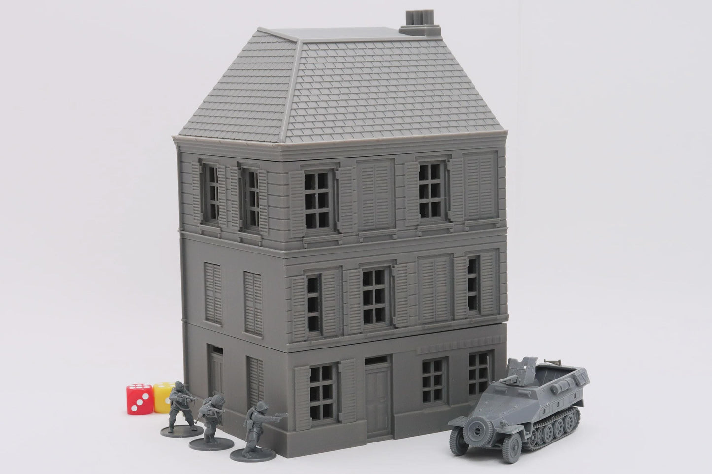 Wargaming Terrain WWII Caen Corner Building 3 Various Scales Historical Wargaming (US tariffs are pre-paid by us)