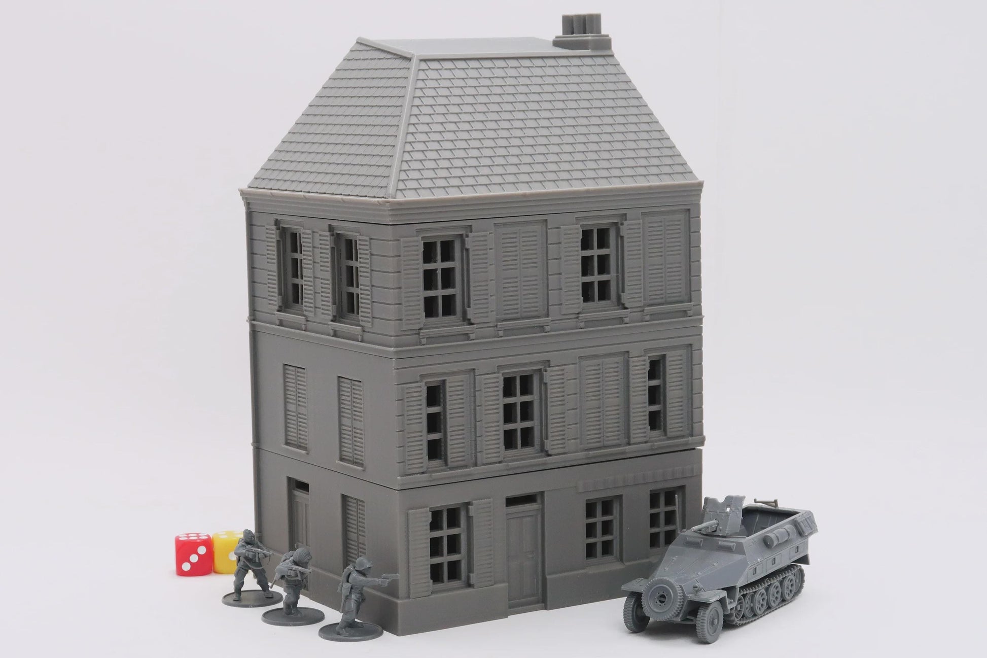 Wargaming Terrain WWII Caen Corner Building 3 Various Scales Historical Wargaming (US tariffs are pre-paid by us)