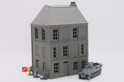Wargaming Terrain WWII Caen Corner Building 3 Various Scales Historical Wargaming (US tariffs are pre-paid by us)