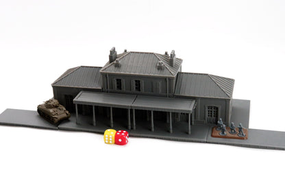 Wargaming Terrain WWII Carentan Train Station Various Scales Historical Wargaming (US tariffs are pre-paid by us)