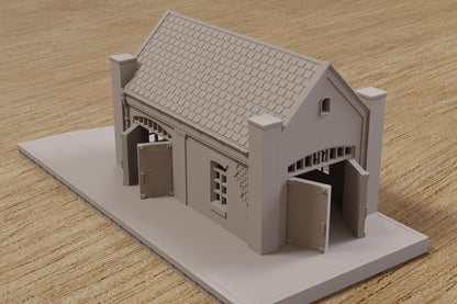 Wargaming Terrain WWII Carentan Train Station Warehouse Various Scales Historical Wargaming (US tariffs are pre-paid by us)