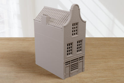 Wargaming Terrain WWII Dutch Canal Gable House Delft 2 Various Scales Historical Wargaming (US tariffs are pre-paid by us)
