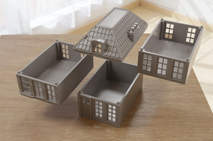 Wargaming Terrain WWII Dutch Arnhem Row House 2 Various Scales Historical Wargaming (US tariffs are pre-paid by us)