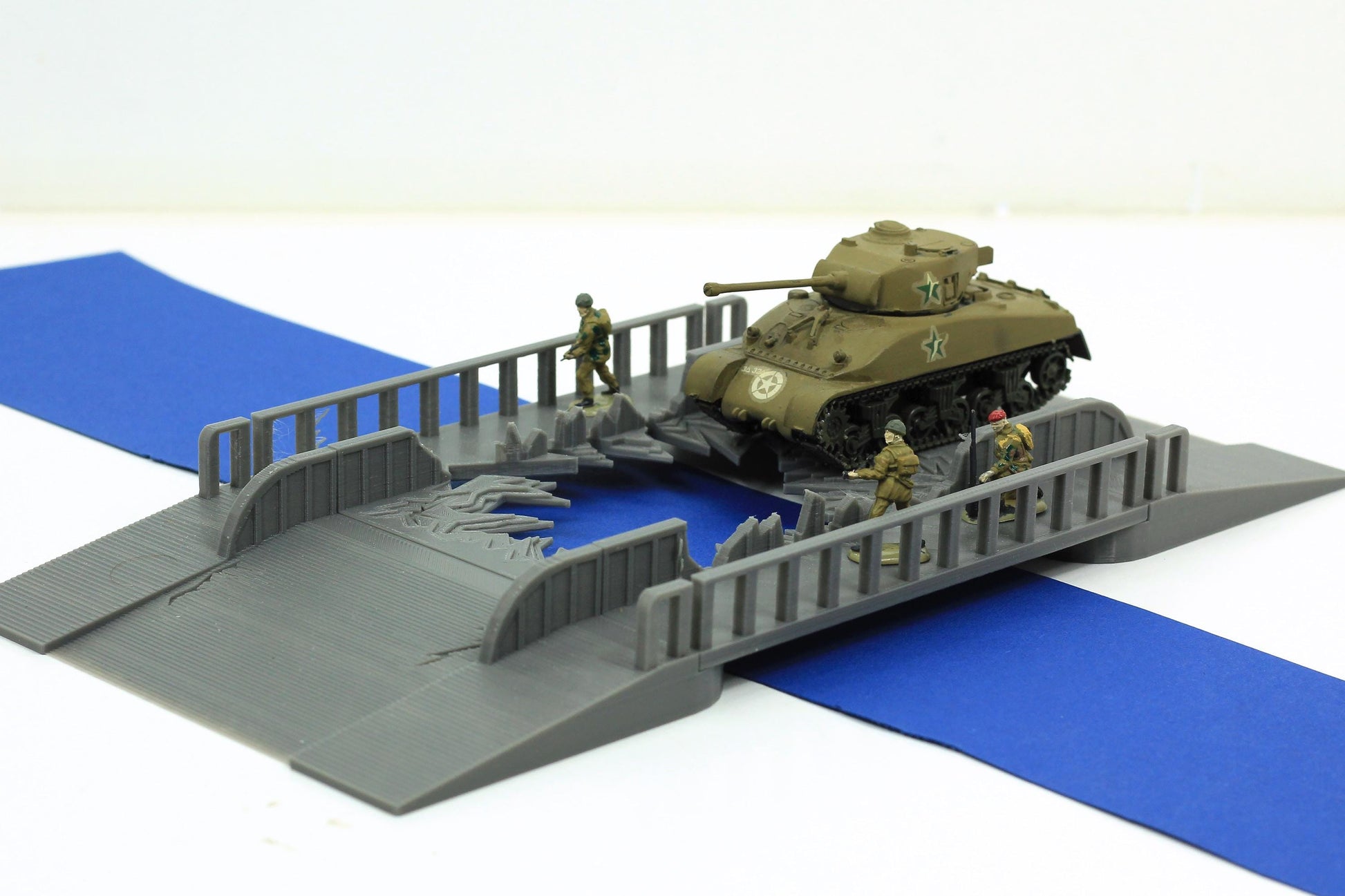 Wargaming Terrain WWII Steel Flat Bridge Various Scales Historical Wargaming (US tariffs are pre-paid by us)