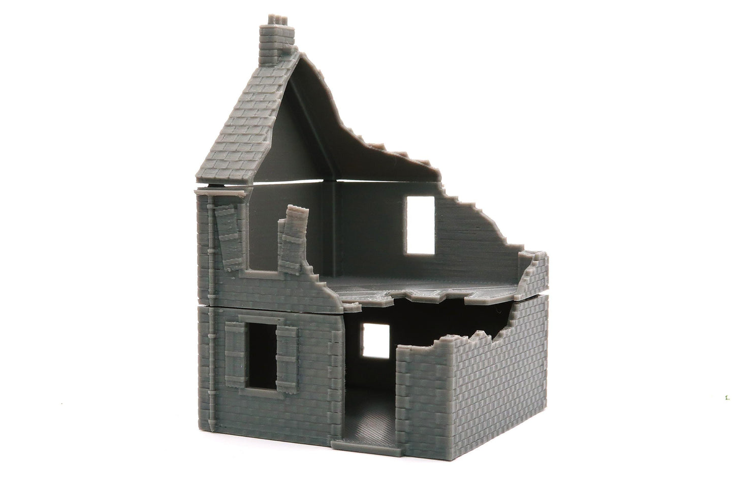 Wargaming Terrain WWII French Destroyed House 2 Various Scales Historical Wargaming (US tariffs are pre-paid by us)