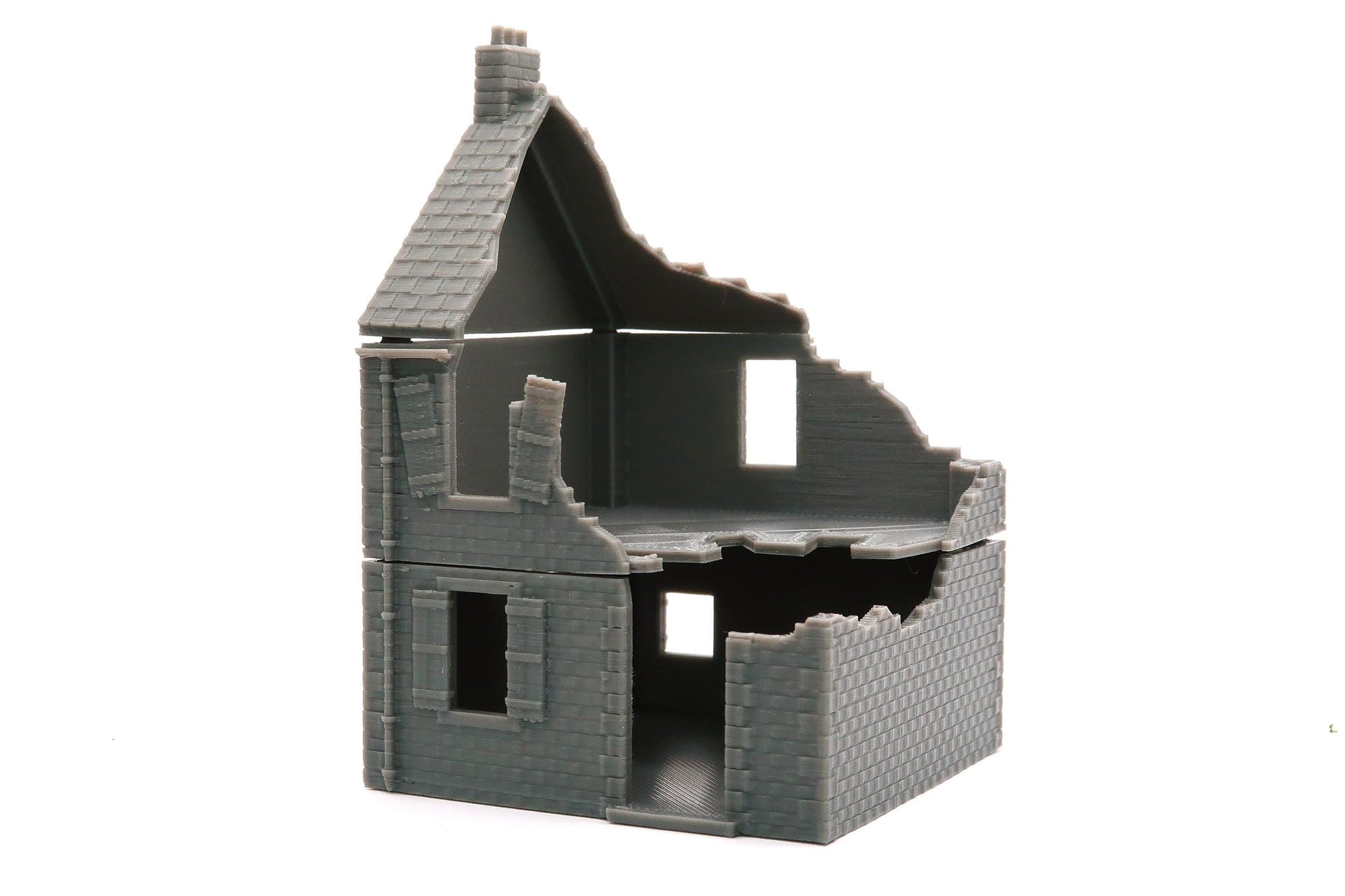 Wargaming Terrain WWII French Destroyed House 2 Various Scales Historical Wargaming (US tariffs are pre-paid by us)
