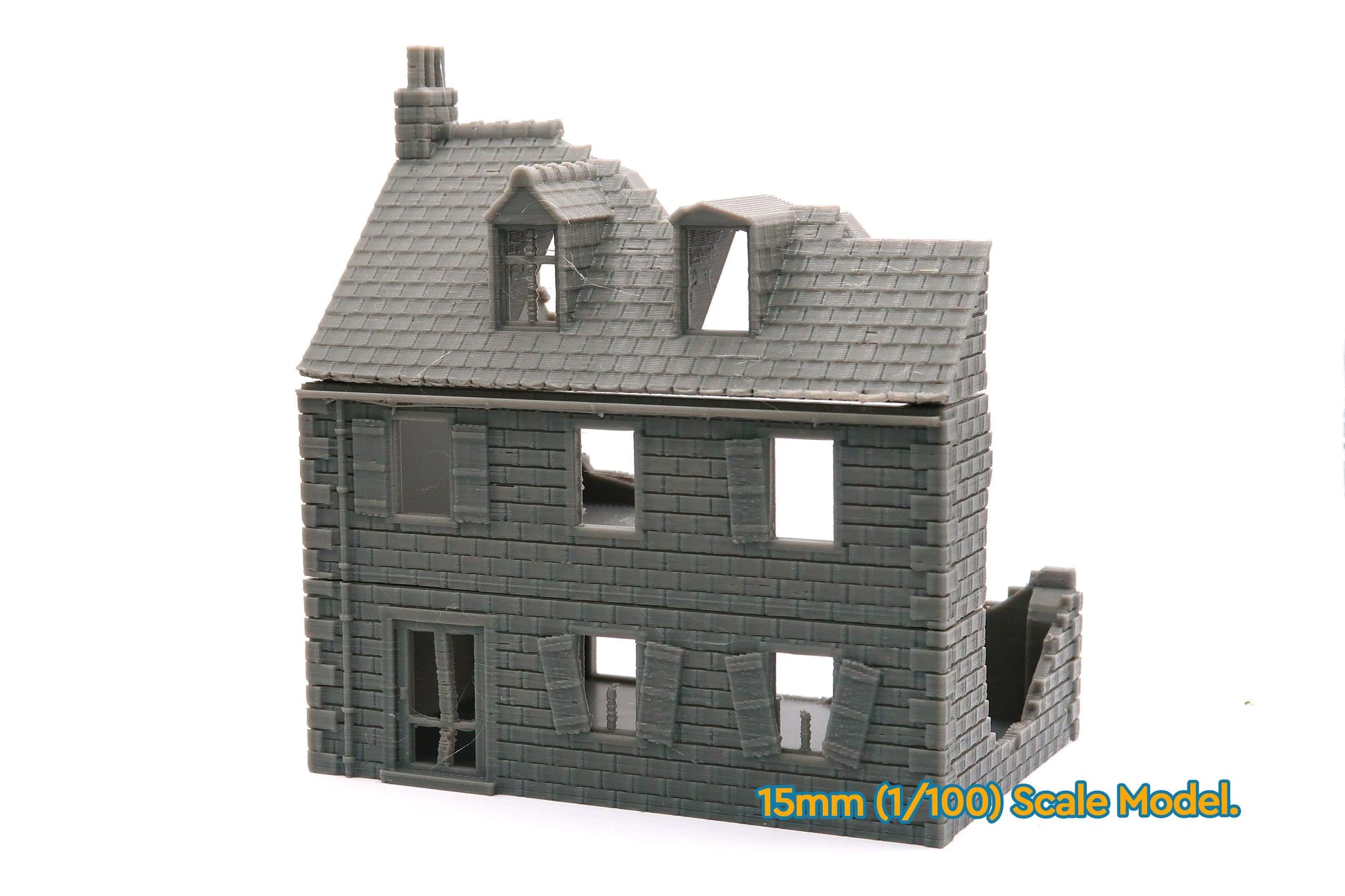 Wargaming Terrain WWII French Destroyed House 3 Various Scales Historical Wargaming (US tariffs are pre-paid by us)