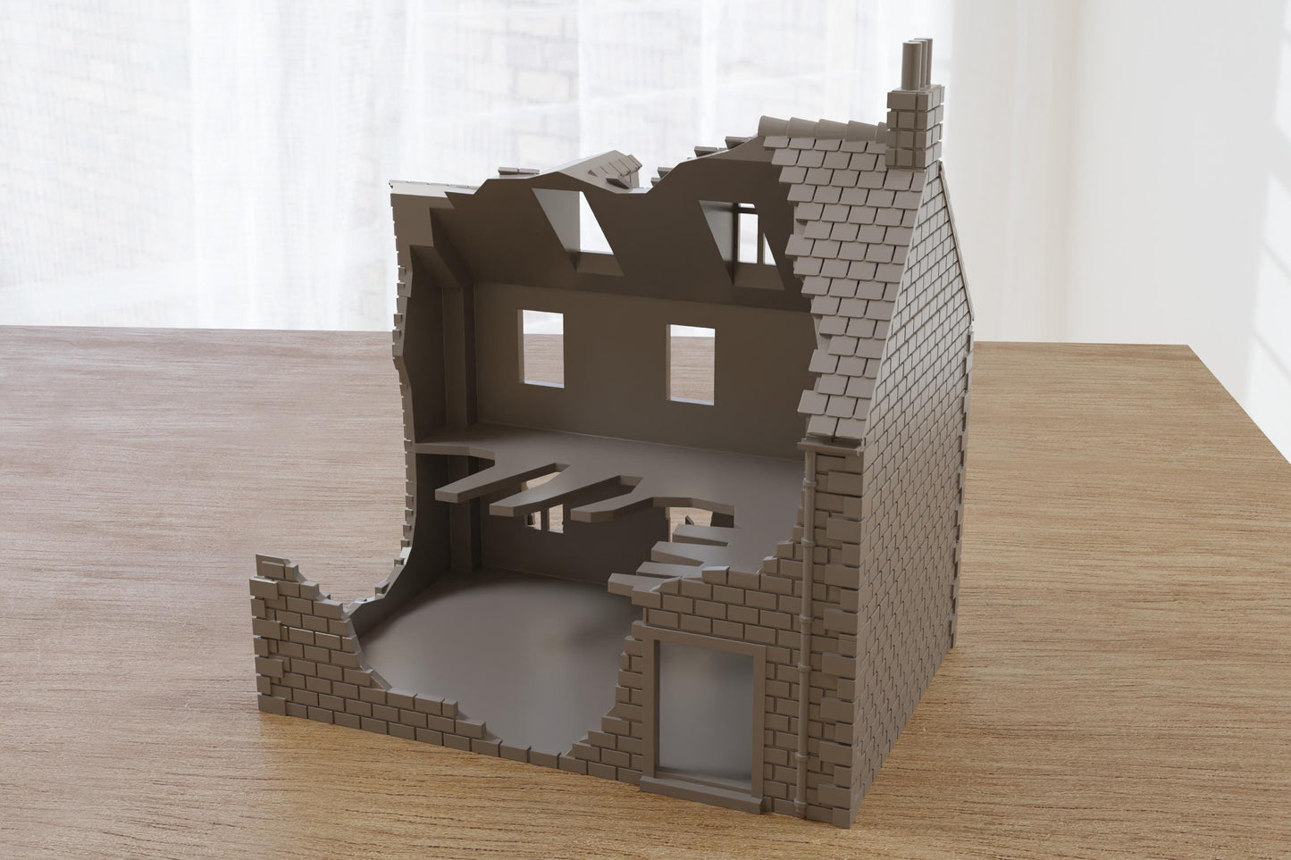 Wargaming Terrain WWII French Destroyed House 3 Various Scales Historical Wargaming (US tariffs are pre-paid by us)