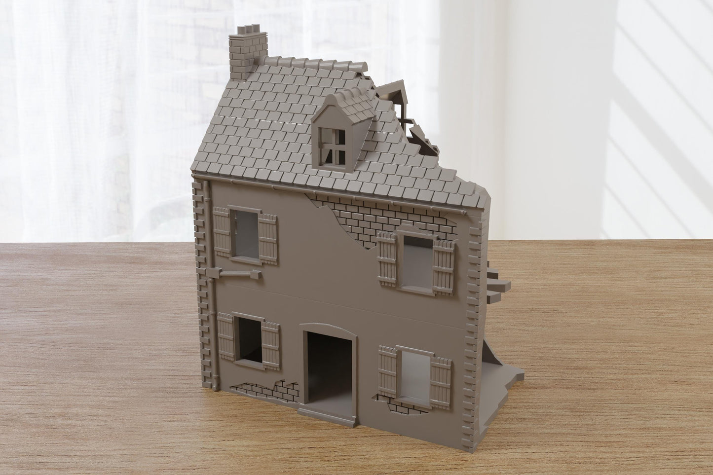 Wargaming Terrain WWII French Destroyed House 1 Various Scales Historical Wargaming (US tariffs are pre-paid by us)