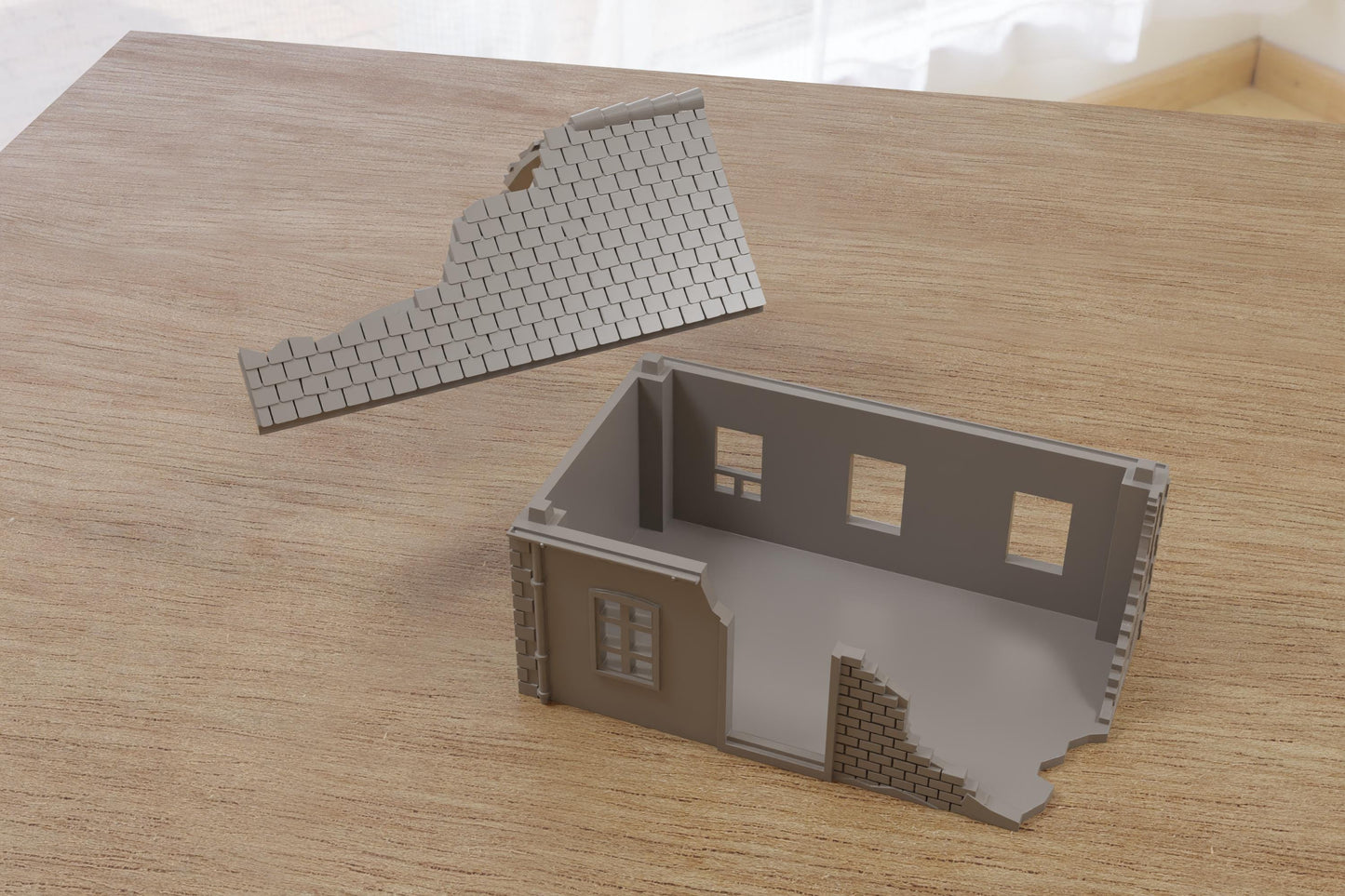 Wargaming Terrain WWII French Destroyed House SS01 Various Scales Historical Wargaming (US tariffs are pre-paid by us)