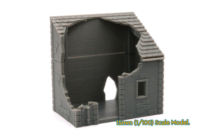 Wargaming Terrain WWII French Destroyed Shed (set of 2) Various Scales Historical Wargaming (US tariffs are pre-paid by us)