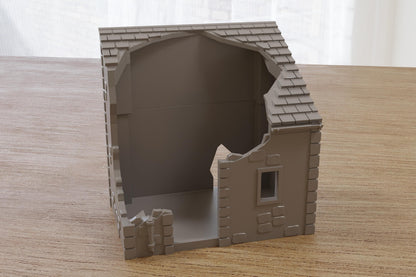 Wargaming Terrain WWII French Destroyed Shed (set of 2) Various Scales Historical Wargaming (US tariffs are pre-paid by us)