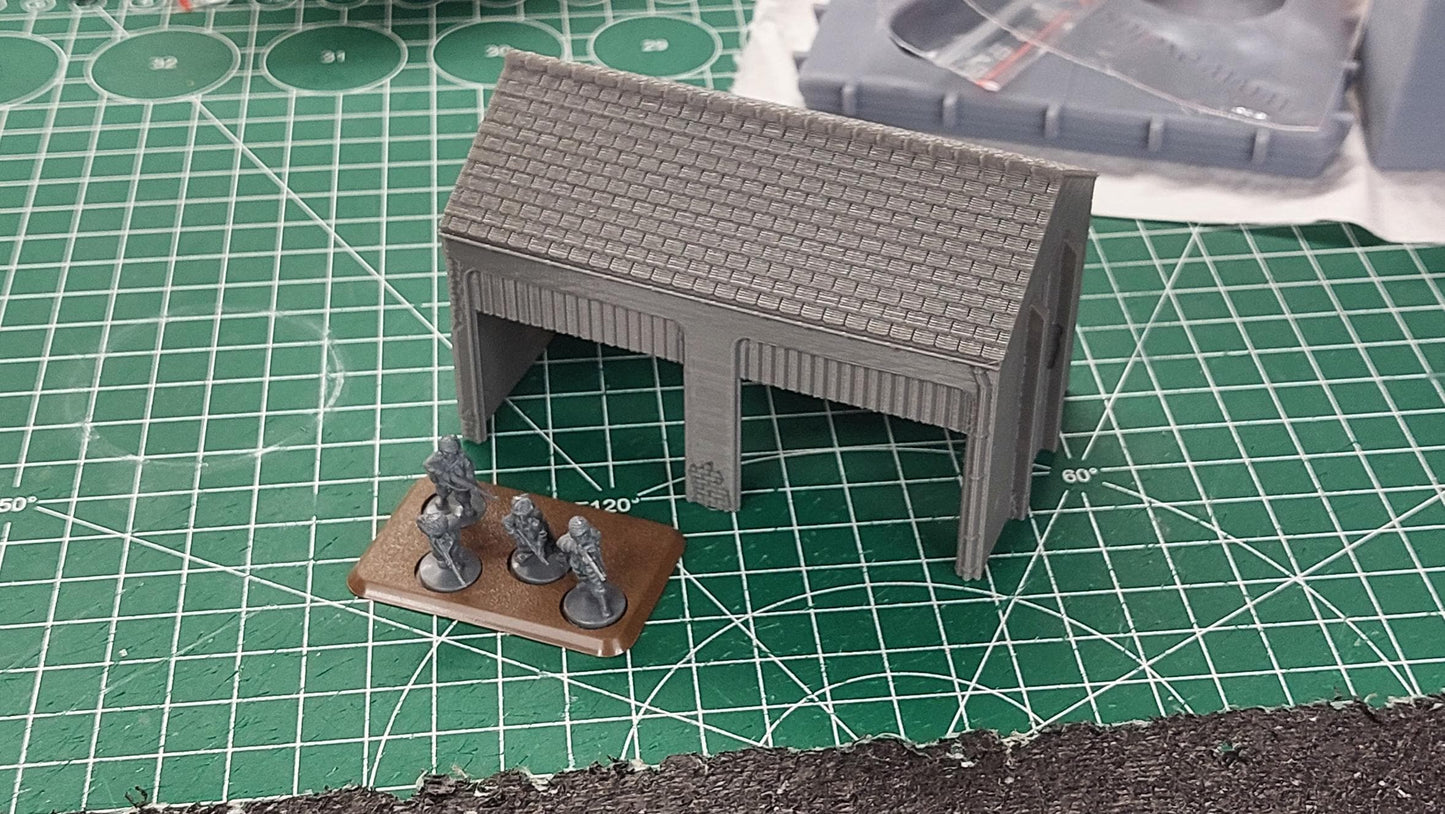 Wargaming Terrain WWII Industrial Garage Various Scales Historical Wargaming (US tariffs are pre-paid by us)