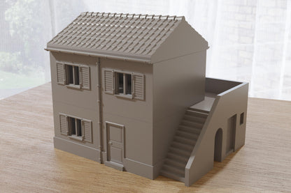 Wargaming Terrain WWII Italian House 2 Various Scales Historical Wargaming (US tariffs are pre-paid by us)