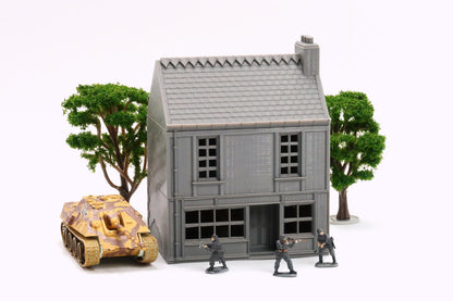 Wargaming Terrain WWII Normandy Row House 1 Various Scales Historical Wargaming (US tariffs are pre-paid by us)