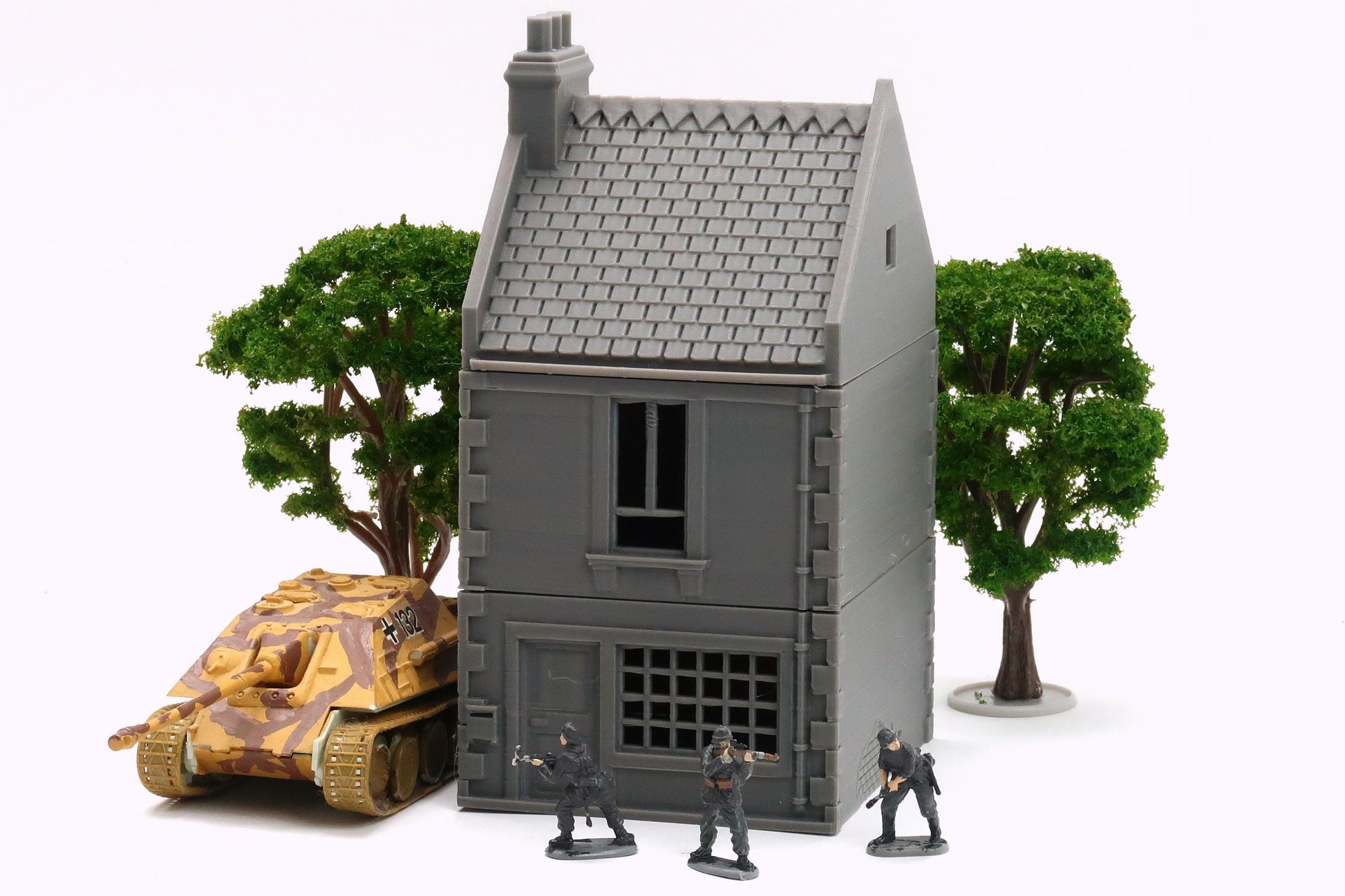 Wargaming Terrain WWII Normandy Row House 2 Various Scales Historical Wargaming (US tariffs are pre-paid by us)