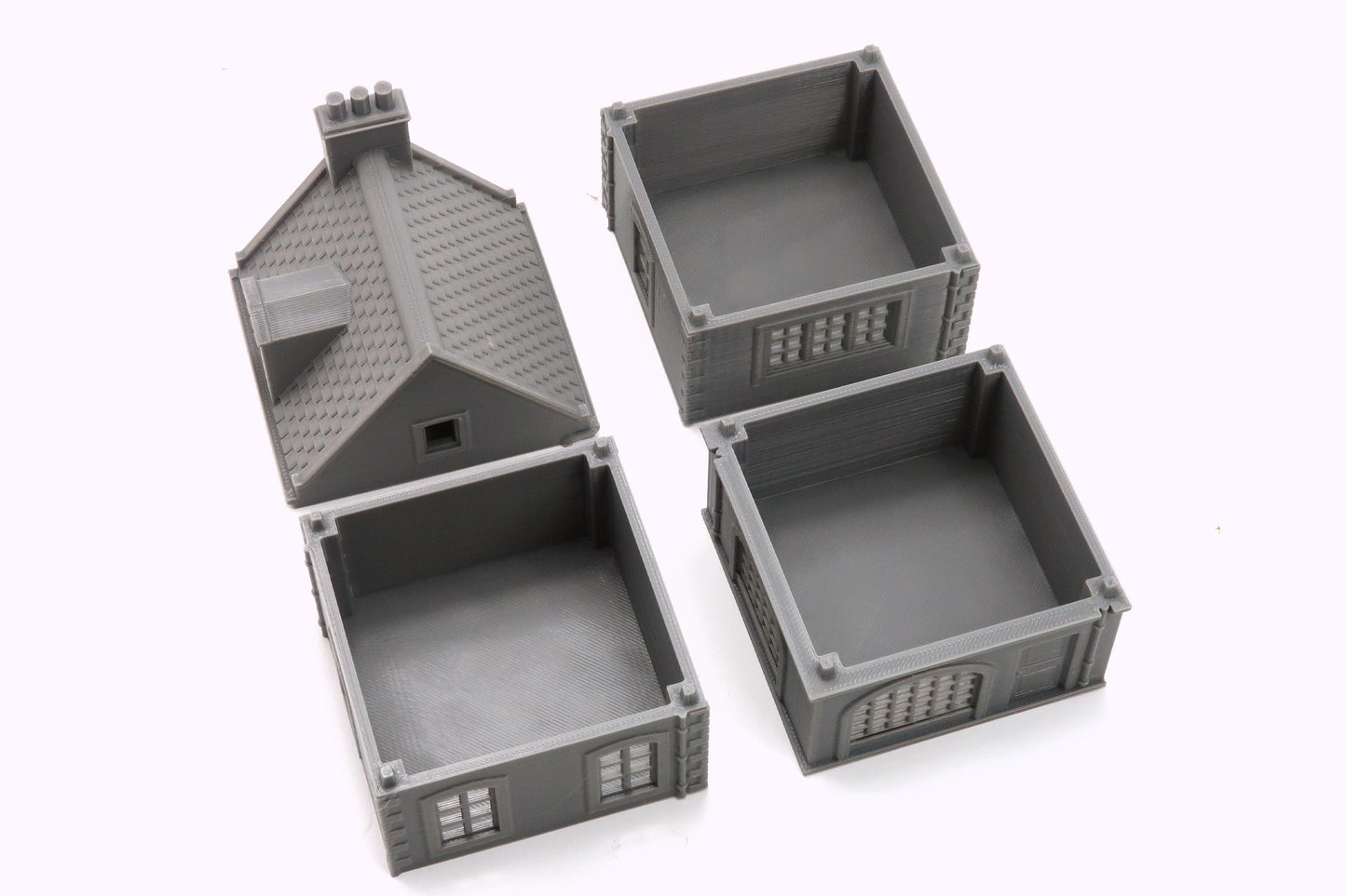 Wargaming Terrain WWII Normandy Row House 3 Various Scales Historical Wargaming (US tariffs are pre-paid by us)