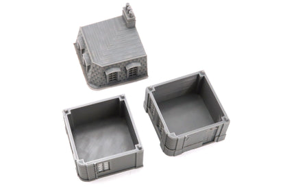 Wargaming Terrain WWII Normandy Row House 4 Various Scales Historical Wargaming (US tariffs are pre-paid by us)