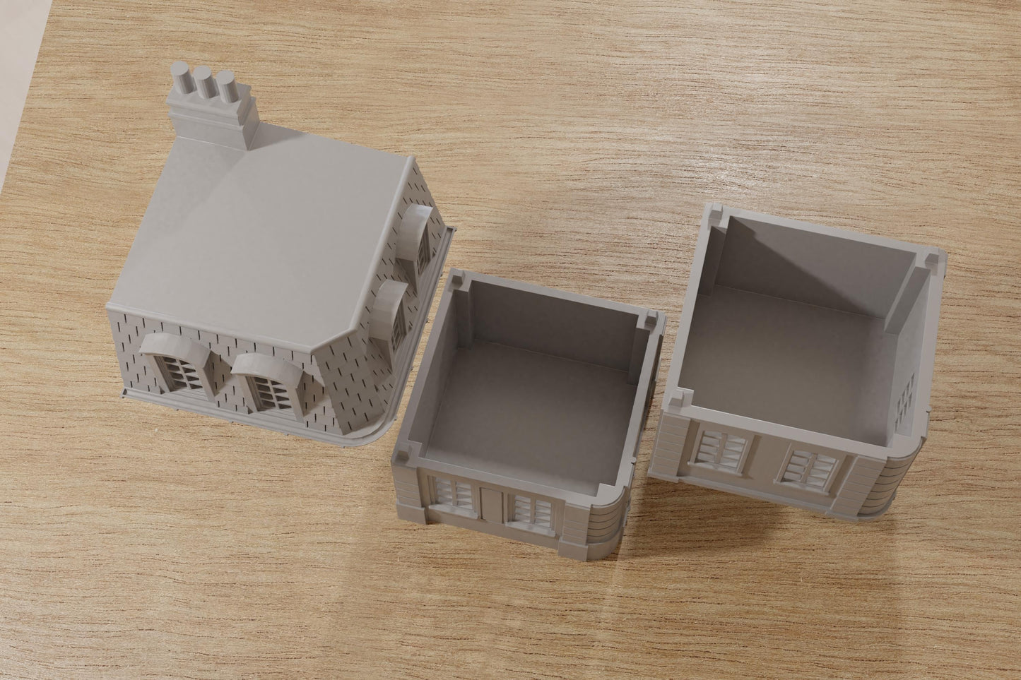 Wargaming Terrain WWII Normandy Row House 4 Various Scales Historical Wargaming (US tariffs are pre-paid by us)