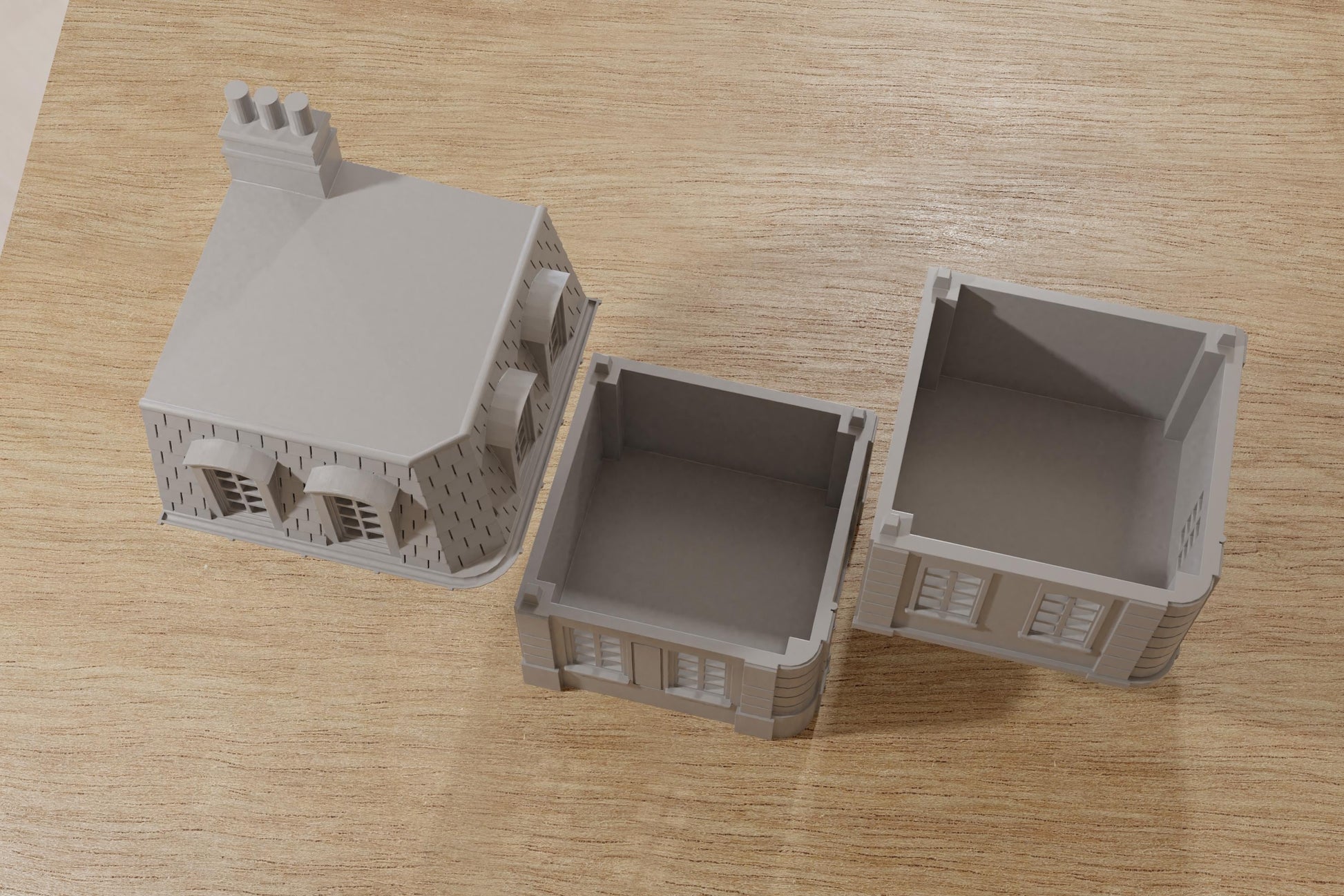 Wargaming Terrain WWII Normandy Row House 4 Various Scales Historical Wargaming (US tariffs are pre-paid by us)