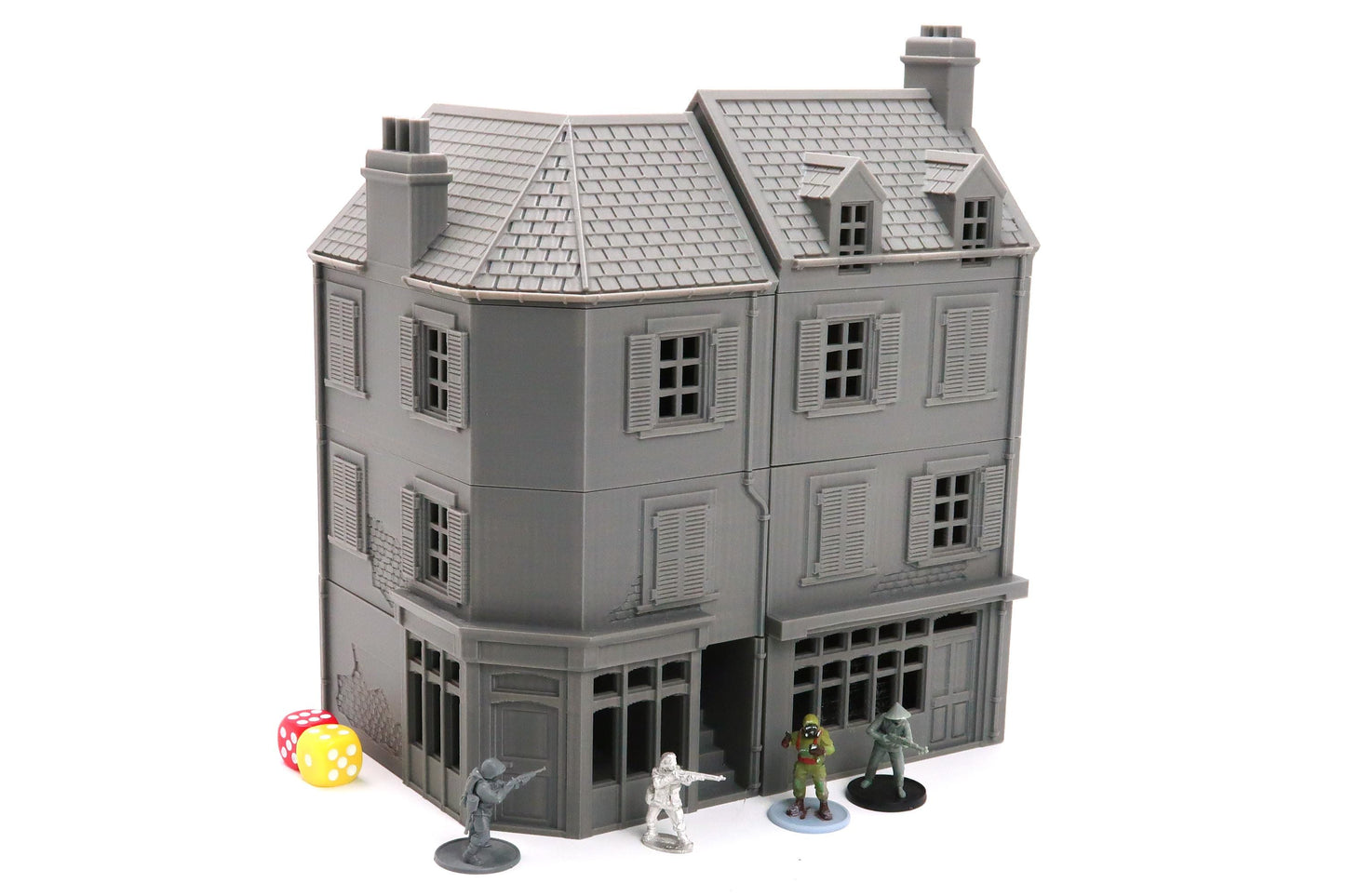 Wargaming Terrain WWII Normandy Corner Block House Various Scales Historical Wargaming (US tariffs are pre-paid by us)