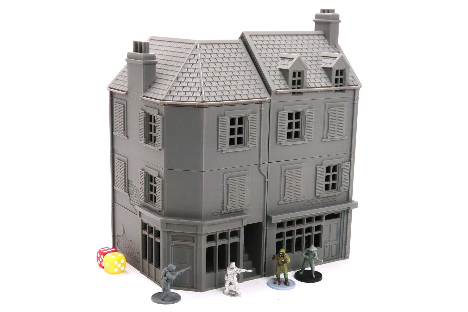 Wargaming Terrain WWII Normandy Corner Block House Various Scales Historical Wargaming (US tariffs are pre-paid by us)