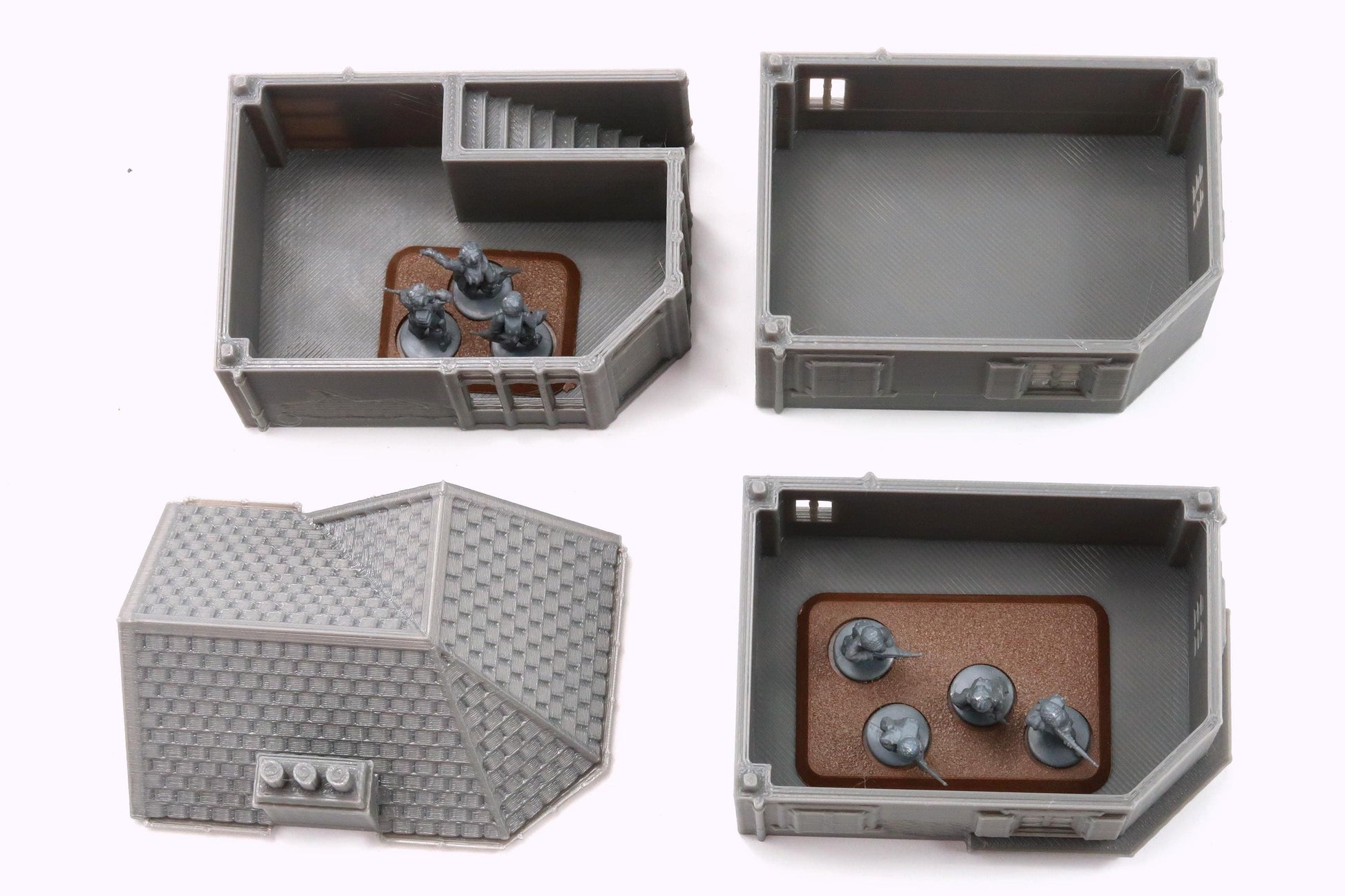 Wargaming Terrain WWII Normandy Corner Block House Various Scales Historical Wargaming (US tariffs are pre-paid by us)