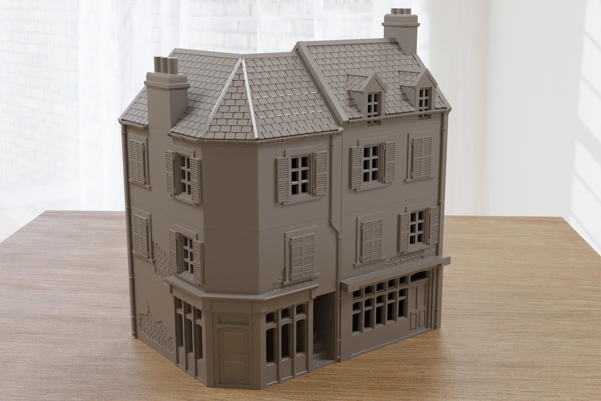 Wargaming Terrain WWII Normandy Corner Block House Various Scales Historical Wargaming (US tariffs are pre-paid by us)