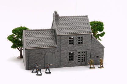 Wargaming Terrain WWII Normandy Farmhouse Various Scales Historical Wargaming (US tariffs are pre-paid by us)