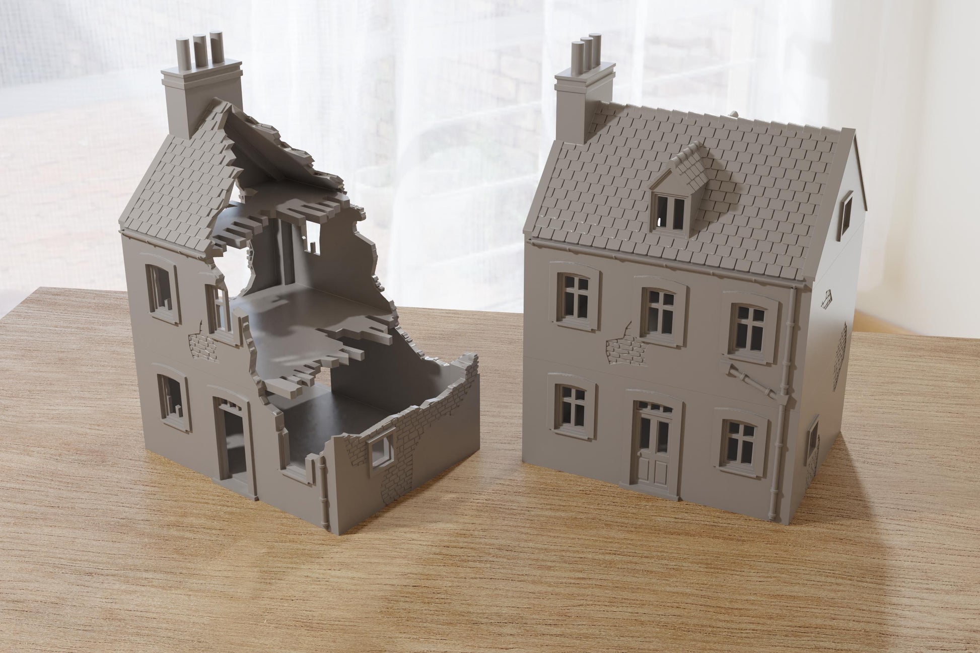 Wargaming Terrain WWII Normandy French Village House 5 Various Scales Historical Wargaming (US tariffs are pre-paid by us)