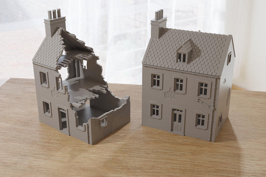 Wargaming Terrain WWII Normandy French Village House 5 Various Scales Historical Wargaming (US tariffs are pre-paid by us)