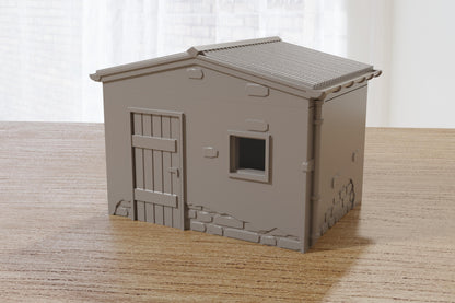 Wargaming Terrain WWII French Sheds (set of 2) Various Scales Historical Wargaming (US tariffs are pre-paid by us)