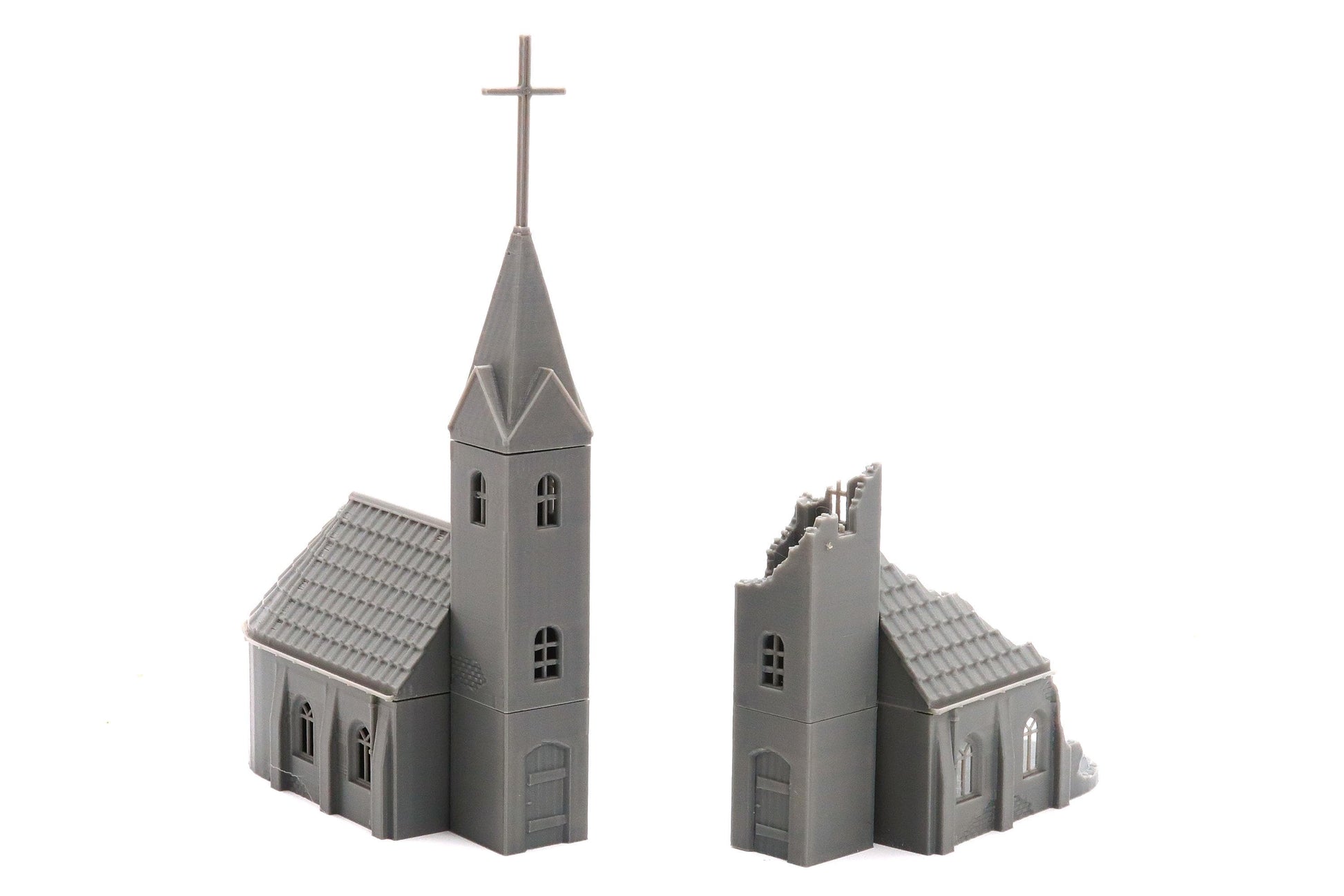 Wargaming Terrain WWII Polish Village Rural Chapel (set of 2 buildings) Various Scales Historical Wargaming (US tariffs are pre-paid by us)