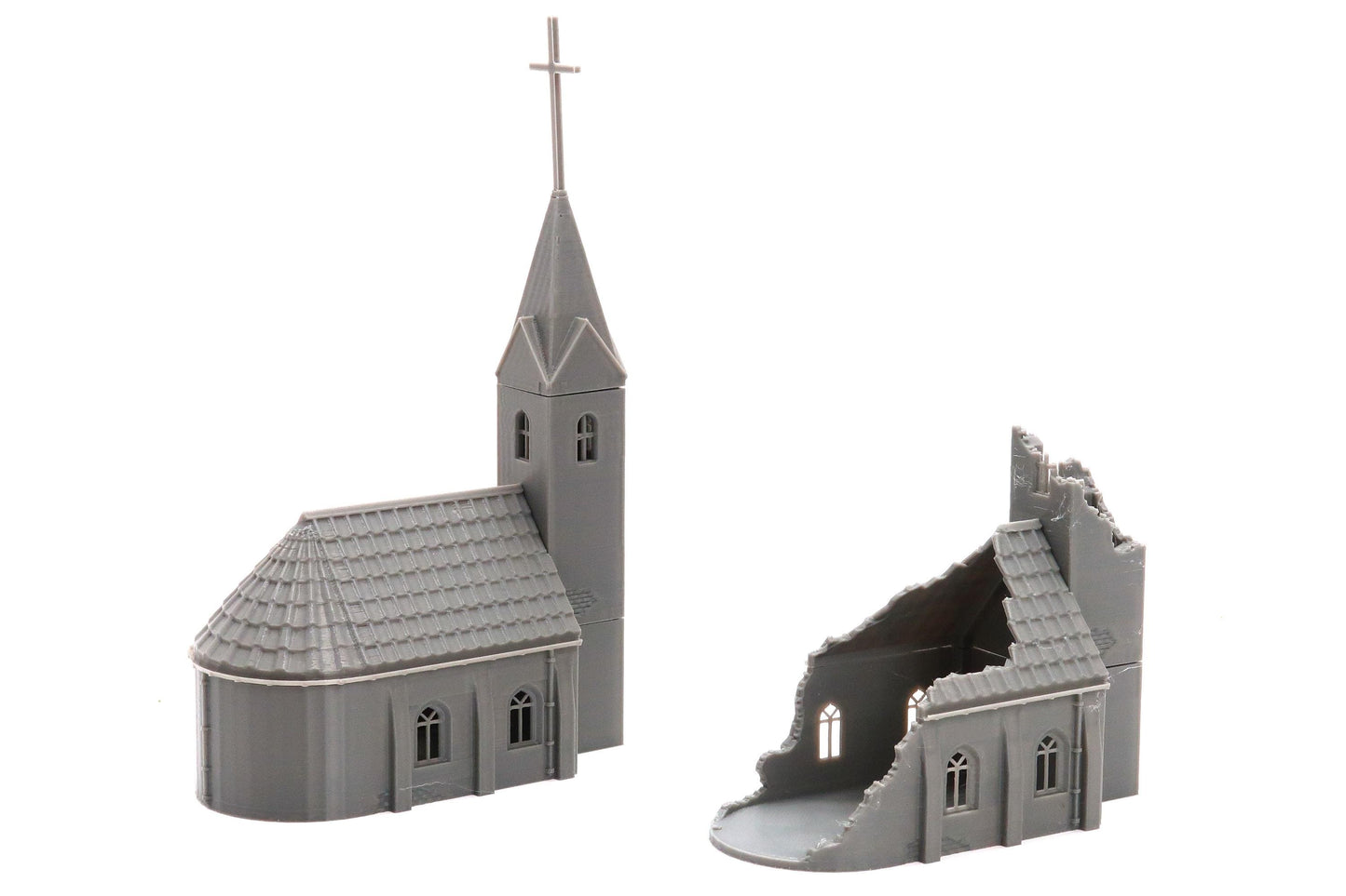 Wargaming Terrain WWII Polish Village Rural Chapel (set of 2 buildings) Various Scales Historical Wargaming (US tariffs are pre-paid by us)