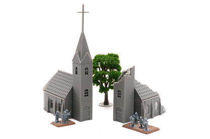 Wargaming Terrain WWII Polish Village Rural Chapel (set of 2 buildings) Various Scales Historical Wargaming (US tariffs are pre-paid by us)