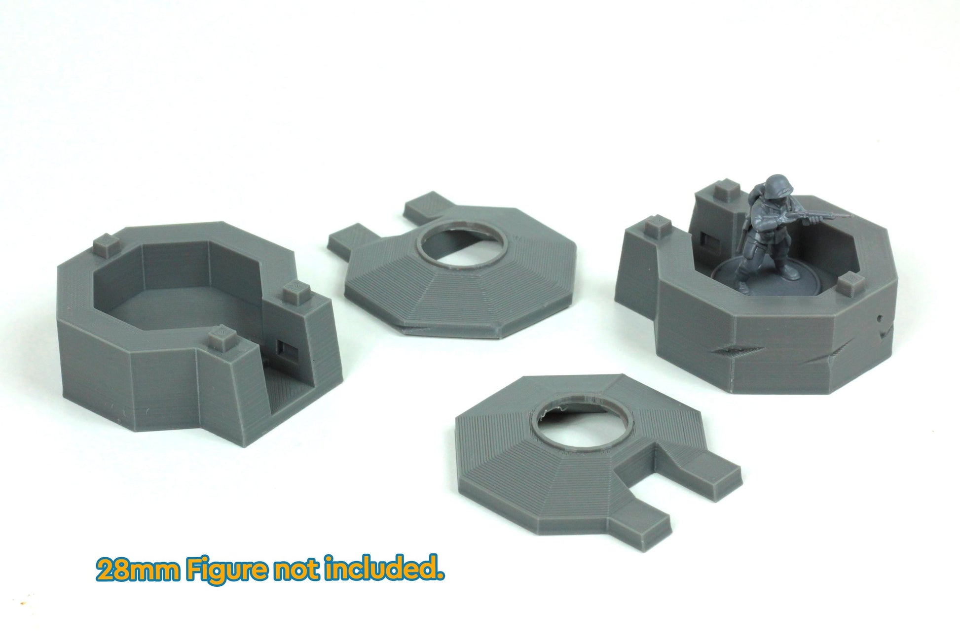 Wargaming Terrain WWII German Utah Beach Ring Stand Bunker (set of 2) Various Scales Historical Wargaming (US tariffs are pre-paid by us)