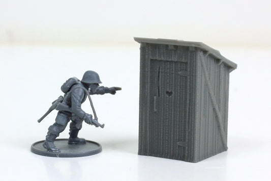 Wargaming Terrain Rural Toilet Outhouse (set of 5) Various Scales Historical Wargaming (US tariffs are pre-paid by us)