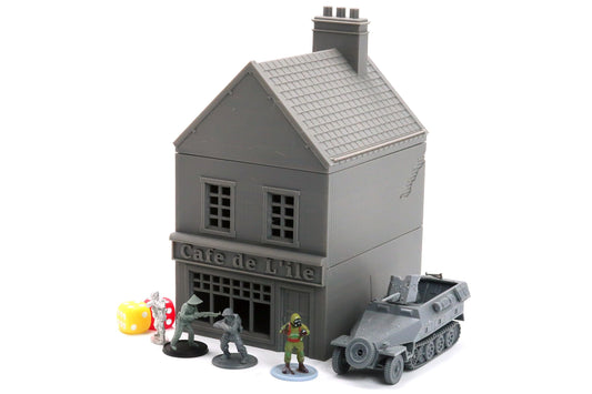 Wargaming Terrain WWII Sainte Mere Eglise French House 3 Various Scales Historical Wargaming (US tariffs are pre-paid by us)