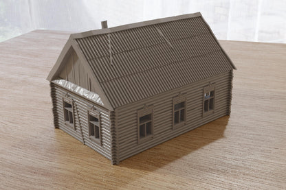 Wargaming Terrain WWII Soviet Izba Eastern European House Various Scales Historical Wargaming (US tariffs are pre-paid by us)