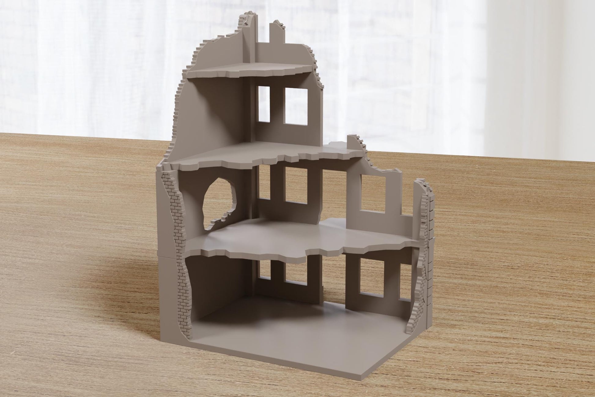 Wargaming Terrain WWII Stalingrad Corner Ruin Various Scales Historical Wargaming (US tariffs are pre-paid by us)